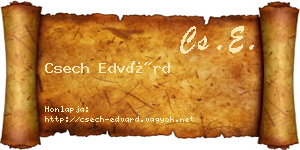 Csech Edvárd névjegykártya